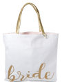 Canvas Bridal Tote Reversible Mr & Mrs