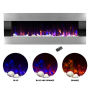Electric Fireplace-Wall Mounted with LED Fire and Ice Flame, Adjustable Heat and Remote Control 54 inch by Northwest (Stainless Steel)