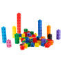 Building Block Cube Set 100 Piece Colorful Plastic Snap Cubes for Educational Fun and STEM Learning for Boys and Girls by Hey! Play!