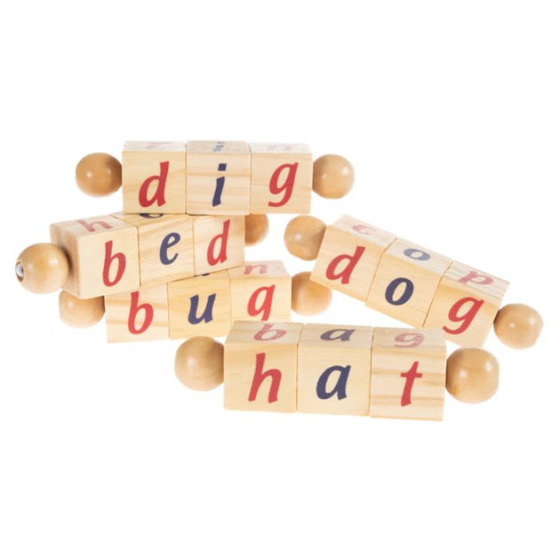 Twist Blocks Early Learning Wooden Alphabet Letters Montessori Manipulative Toy Educational Phonetic Rhyming Reading Words For Children By Hey Play