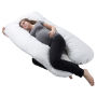 Full Body Pillow 7 in 1 Jumbo Pillow with Removeable Cover, Comfortable U Shape for Support, Sleeping Lounging, Studying, More by Lavish Home