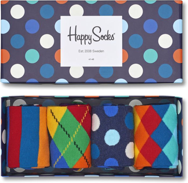 colorés et amusants Chaussettes pour homme et femme Multicolore 2 paires 36-40 Happy Socks 2-Pack Happy Birthday Socks Gift Set