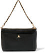 Anne Klein Embossed Logo Top Zip Crossbody Black