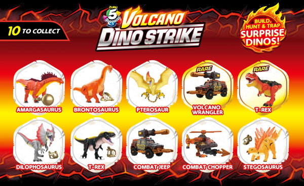 ZURU 5 SURPRISE Dino Strike Volcano Series 4 Mystery Collectible Capsule 2 Pack by ZURU