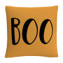 Orange Modern Contemporary Boo Script By ABC 16 X 16 Decorative Throw Pillow