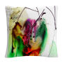 'Abstract Number 03' Streaks Splash Splatter Paint By Masters Fine Art 16 X 16 Decorative Throw Pillow