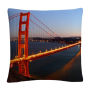 'Golden Gate Sf' Photography Dusk By Pierre Leclerc 16 X 16 Decorative Throw Pillow