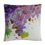 'Harvest I' Purple Abstract By Sheila Golden 16 X 16 Decorative Throw Pillow