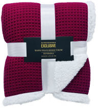 B&N Exclusive Red Waffle Weave Throw (50