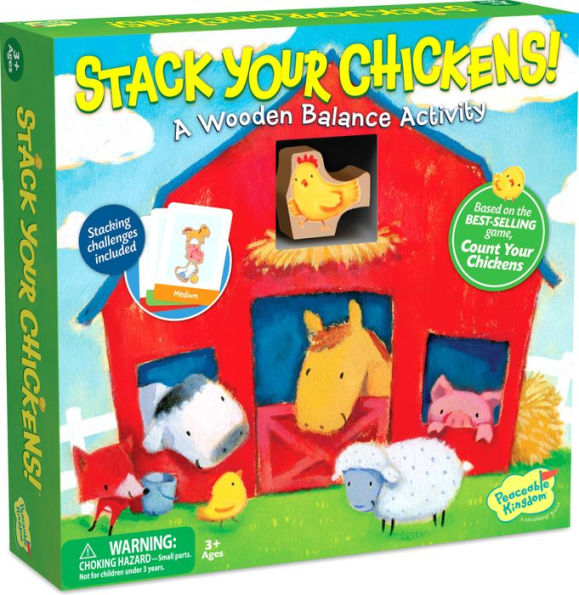 Stack Your Chickens - A Wooden Balancing Activity
