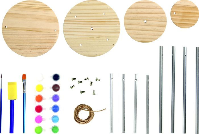 keusn 1pack winter wind chime kit for kids make your own wooden