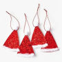 Glitter Santa Hat Tags S/4 (NEW)