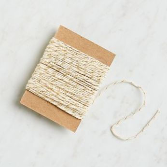 Gold Metallic/Natural Twine Card 10yd