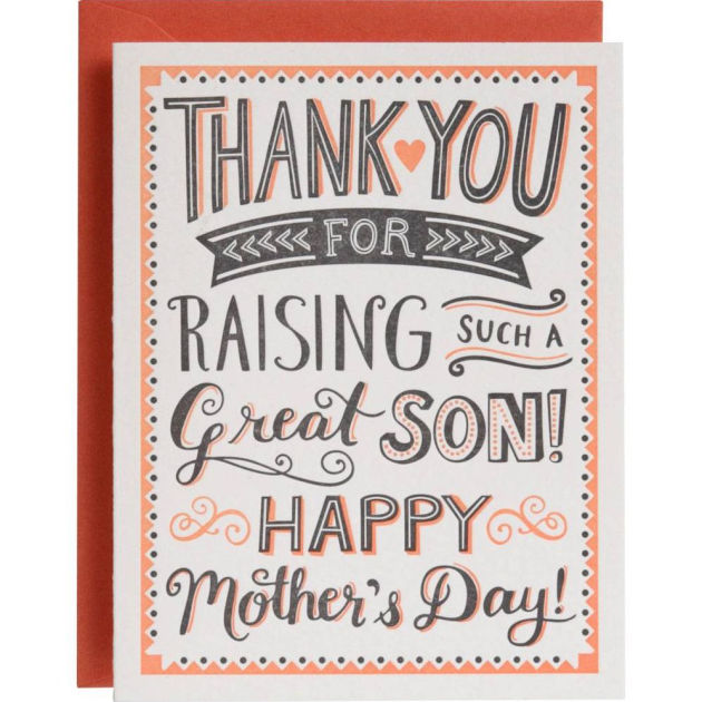 Thank You for Raising Great Son Mother's Day Card by PaperSource