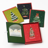 Assorted Tinsel Trees Holiday Card Set