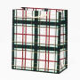 MED Holiday Painted Plaid Gift Bag
