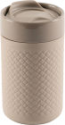 12oz Silicone Wrapped Ceramic Coffee Tumbler - Taupe