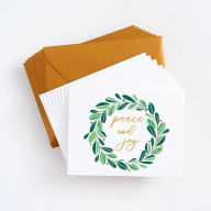 Peace and Joy Wreath Holiday Card Set