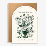 Title: Romantic Bouquet Die Cut Wedding Card