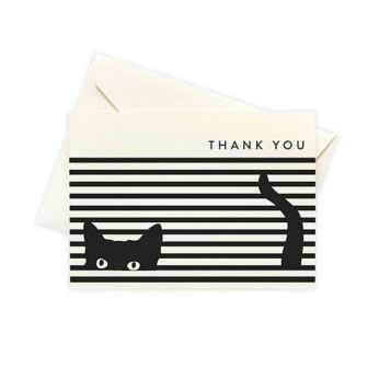 Cat Stripes Thank You Cards Boxed Set