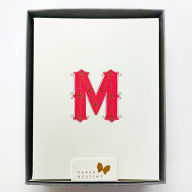 Title: Monogram Letterpress M Stationery Set