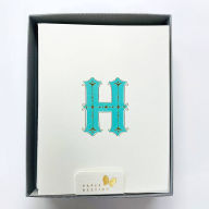 Title: Monogram Letterpress H Stationery Set