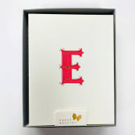 Title: Monogram Letterpress E Stationery Set