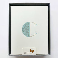 Title: Monogram Letterpress C Stationery Set