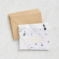 Title: Black And White Splatter Gold Foil Stationery Set