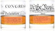 Title: Constitution and Declaration Rocks Glass Pair