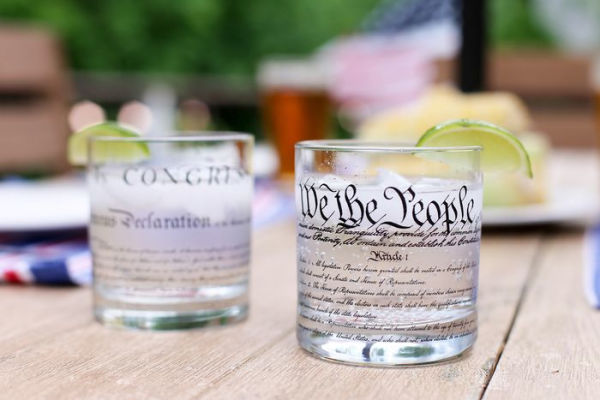 Constitution and Declaration Rocks Glass Pair