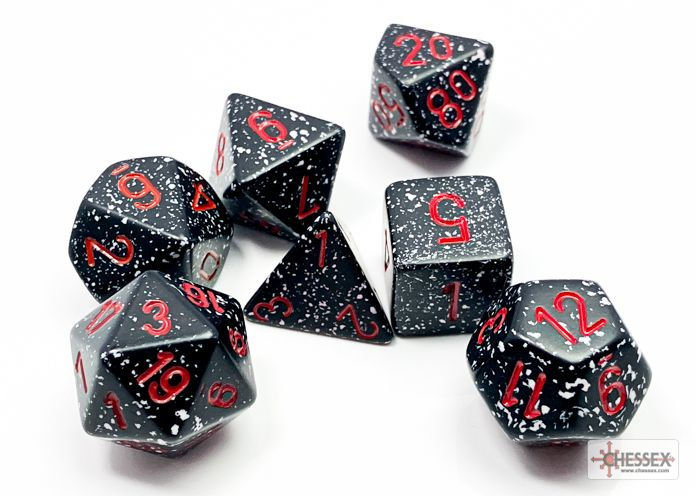 Chessex 16mm Opaque Red/Black 12ct D6 Set (25614) – Common
