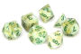Marble Polyhedral Green/dark green 7-Die Set