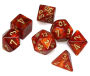Scarab Polyhedral Scarlet/gold 7-Die Set