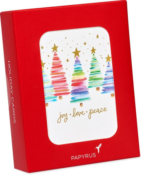 Holiday Boxed Cards Prelude Rainbow Trees