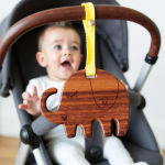 Alternative view 3 of 2 pc. Baby Organic Knit and Wood stroller and play toys