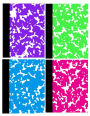 180 Sheet Neon Marble Fatbook