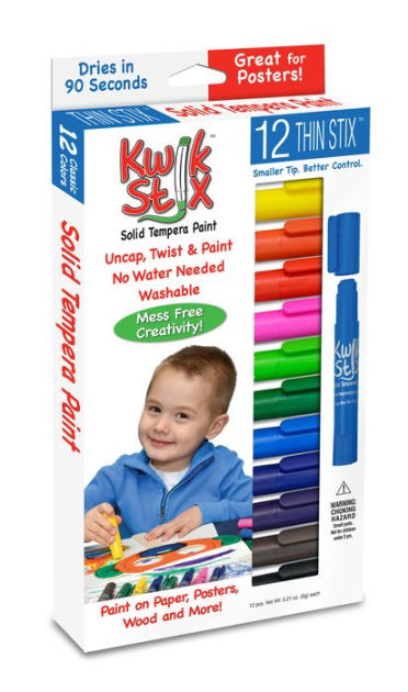 The Pencil Grip Kwik Stix 12-color Solid Tempera Paint, Assorted