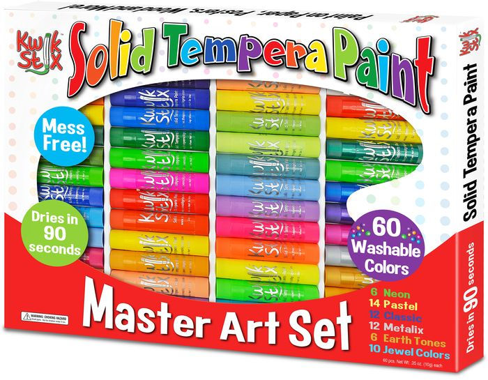 Kwik Stix Solid Tempera Paint Sticks 12/Pkg-Classic Colors