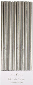 Title: Silver Foil Straws S/24