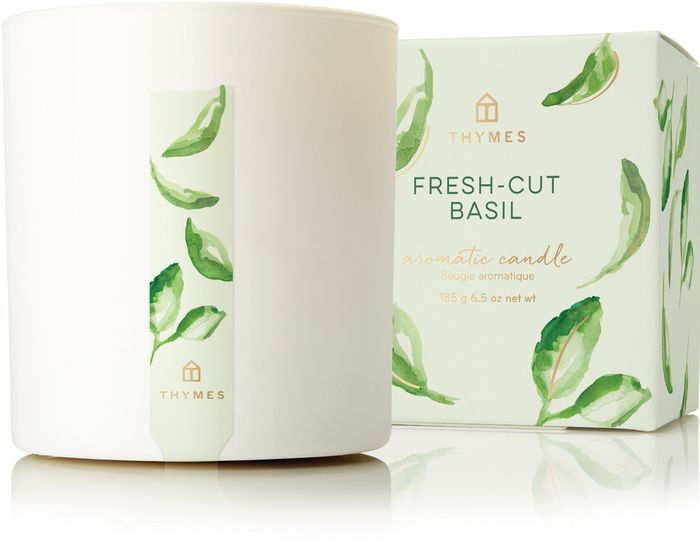 Thymes Fresh Cut Basil Boxed Candle: Official Stockist