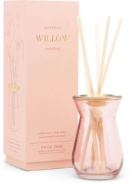 Title: Pink Glass Diffuser Willow 4 Oz