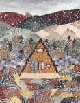 Alternative view 1 of Snow Cabin by Sara Boccaccini Meadows, 450pc Puzzle & Puzzle Glue Kit Set