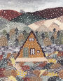 Snow Cabin by Sara Boccaccini Meadows, 450pc Puzzle & Puzzle Glue Kit Set