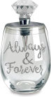Stemless Wine Glass And Stopper S/2 Always and Forever