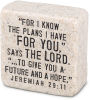 Tabletop Scripture Stone His Plans