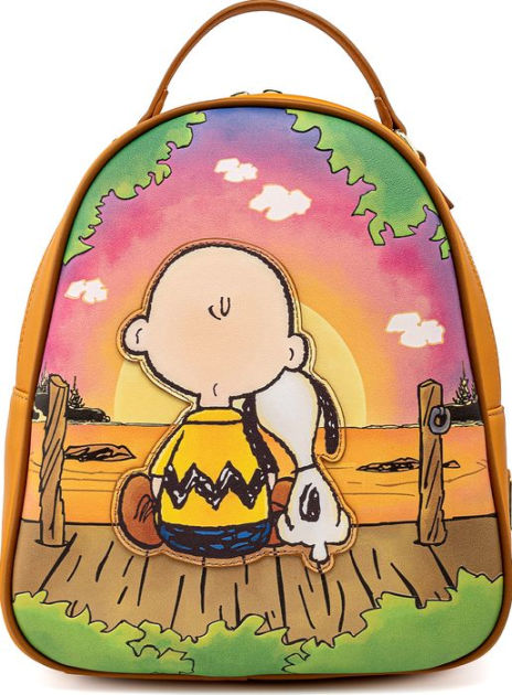 Peanuts Characters Snoopy￼ Charlie Brown School Backpack 16 Inch Full-Size.