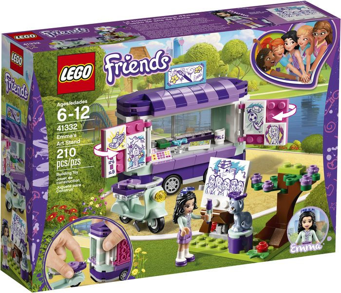 lego friends emma's art stand 41332