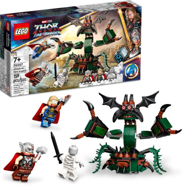 LEGO Thor Weapon STORMBREAKER & Hammer Lady Thor Marvel Hero Gear POWER  Couple
