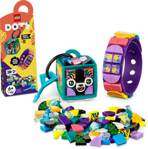 LEGO DOTS Neon Tiger Bracelet & Bag Tag 41945 (Retiring Soon)